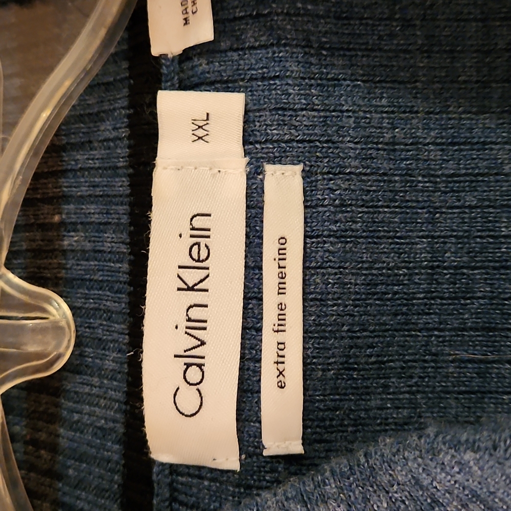 Calvin Klein, XXL, zip up sweater, high neck